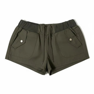 Tiered frill suede skirt-pants skirt mini low-rise daily