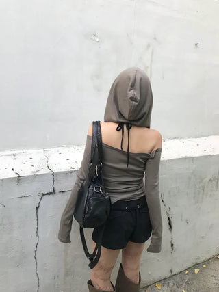 Skull Eyelet Studded Stretch Belt Shorts Hot Pants