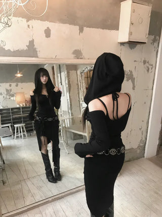 Skull Eyelet Studded Stretch Belt Shorts Hot Pants