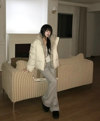 Shoulder Slit V-neck Hoodie Long Sleeve Crop Top