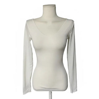 Berry Wool Angora Scarf V-Neck Knit Long Sleeve