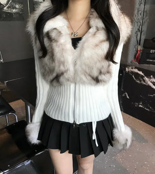 Mer Eyelet One-shoulder Sweatshirt Year-end look Christmas Date