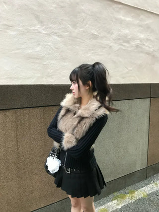 Mer Eyelet One-shoulder Sweatshirt Year-end look Christmas Date