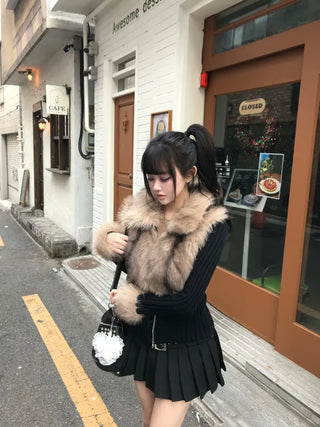 Mer Eyelet One-shoulder Sweatshirt Year-end look Christmas Date