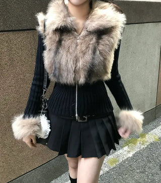 Mer Eyelet One-shoulder Sweatshirt Year-end look Christmas Date