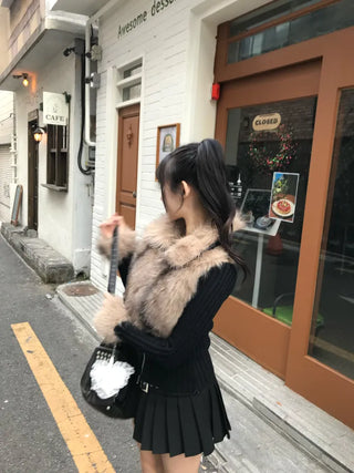 Mer Eyelet One-shoulder Sweatshirt Year-end look Christmas Date