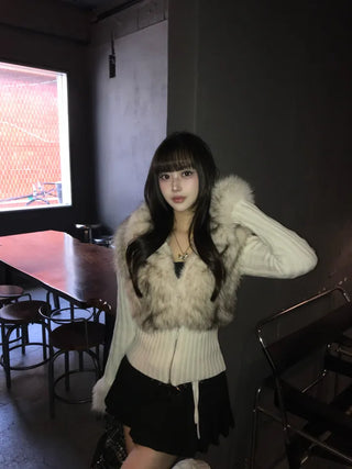 Mer Eyelet One-shoulder Sweatshirt Year-end look Christmas Date
