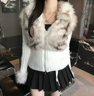 Mer Eyelet One-shoulder Sweatshirt Year-end look Christmas Date