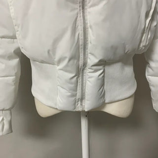 Two-tone Faux Fur Contrast Knit Zip-up Sexy Glam