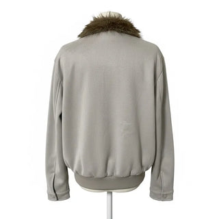 Ari Hand Warmer Fur Hooded Padded Jacket Two-tone