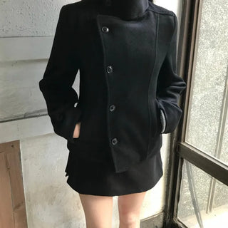 Ellie High-neck Half Slim Short Coat Classic Crop
