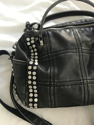 Metallic Vintage Studded Shoulder Bag Crossbody iPad Storage