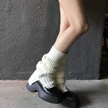 Maru Knit Slit Leg Warmer Shirred Bootcut Lower