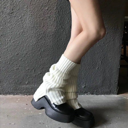 Maru Knit Slit Leg Warmer Shirred Bootcut Lower