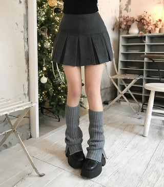 Maru Knit Slit Leg Warmer Shirred Bootcut Lower