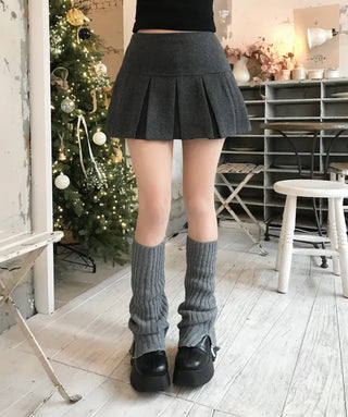 Maru Knit Slit Leg Warmer Shirred Bootcut Lower