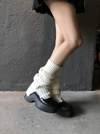 Maru Knit Slit Leg Warmer Shirred Bootcut Lower