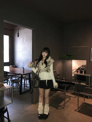 Maru Knit Slit Leg Warmer Shirred Bootcut Lower