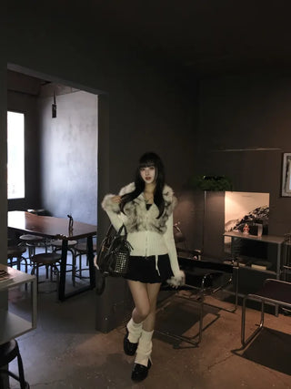 Maru Knit Slit Leg Warmer Shirred Bootcut Lower