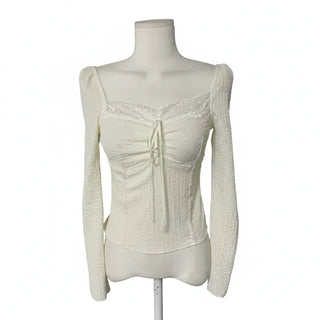 Princess Ribbon Puff Long Sleeve Blouse Tee T-shirt
