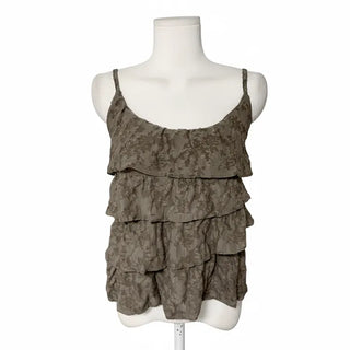 Rosy Floral Jacquard Tiered Sleeveless Lace Rose Date