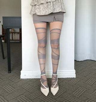Bondage X See-through Stockings Knee Socks Daily Half