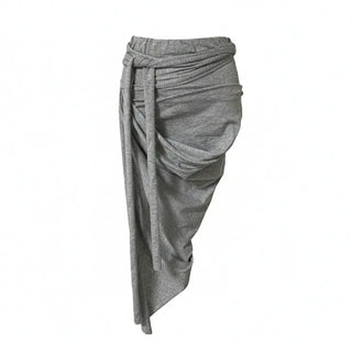 Haas Asymmetrical Stram Wrap Skirt Long Midi Elastic