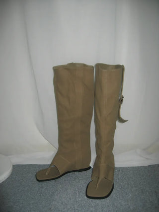 Buckle flip-flops hidden heel boots summer belt eyelet