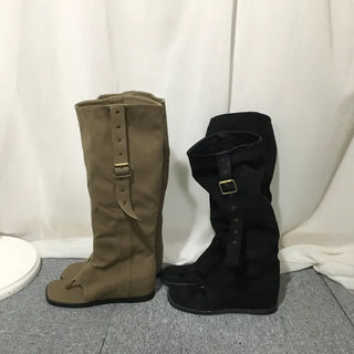 Buckle flip-flops hidden heel boots summer belt eyelet