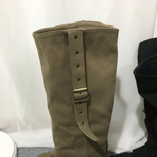 Buckle flip-flops hidden heel boots summer belt eyelet
