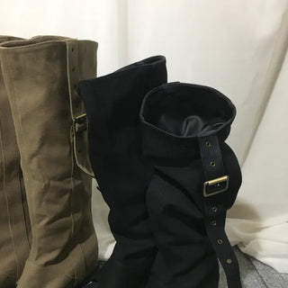 Buckle flip-flops hidden heel boots summer belt eyelet