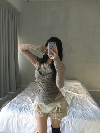Jacquard Vintage Drape Halterneck Sleeveless Bustier Layered Travel