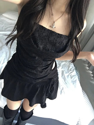 Jacquard Vintage Drape Halterneck Sleeveless Bustier Layered Travel