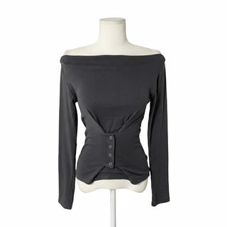 Snap Off-Shoulder Long Sleeve T-Shirt Daily Training Basic
