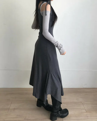 Layered Folding Long Skirt Maxi Petite Girl Spring
