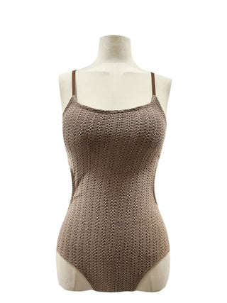 Liz Knit Side Slit Monokini One-piece Swimsuit Bikini