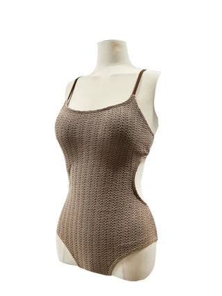Liz Knit Side Slit Monokini One-piece Swimsuit Bikini