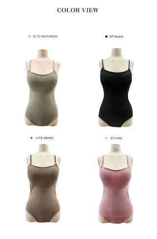 Liz Knit Side Slit Monokini One-piece Swimsuit Bikini