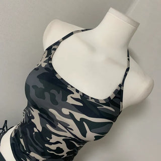 Camo Cover-up Bikini Set Resort Southeast Asia Pool