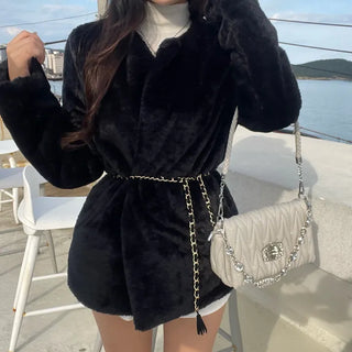 Gold-plated Chain Tassel Belt
