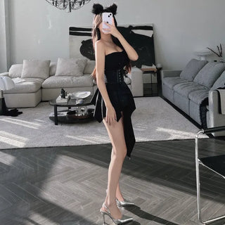Meow fur cat ear headband hairband Halloween makeup
