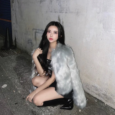 Loose Angora Fur Jacket