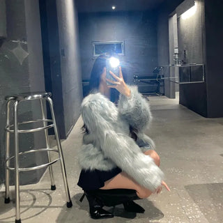 Loose Angora Fur Jacket