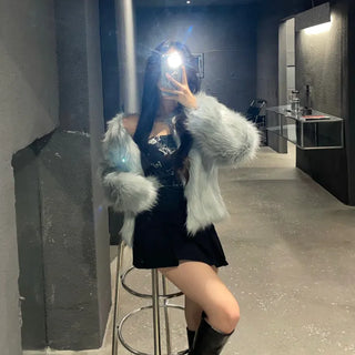 Loose Angora Fur Jacket
