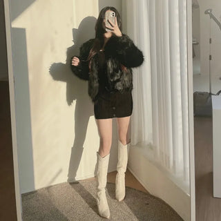 Loose Angora Fur Jacket