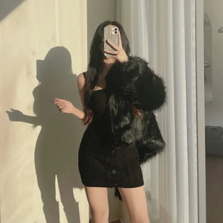 Loose Angora Fur Jacket