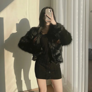 Loose Angora Fur Jacket