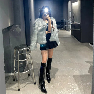 Loose Angora Fur Jacket