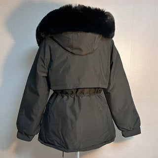 Effortless Stylish Short Padded Jacket with Fur Hood