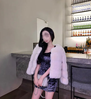 Lua Velvet Short Sleeve Mesh Shirred Party Dress